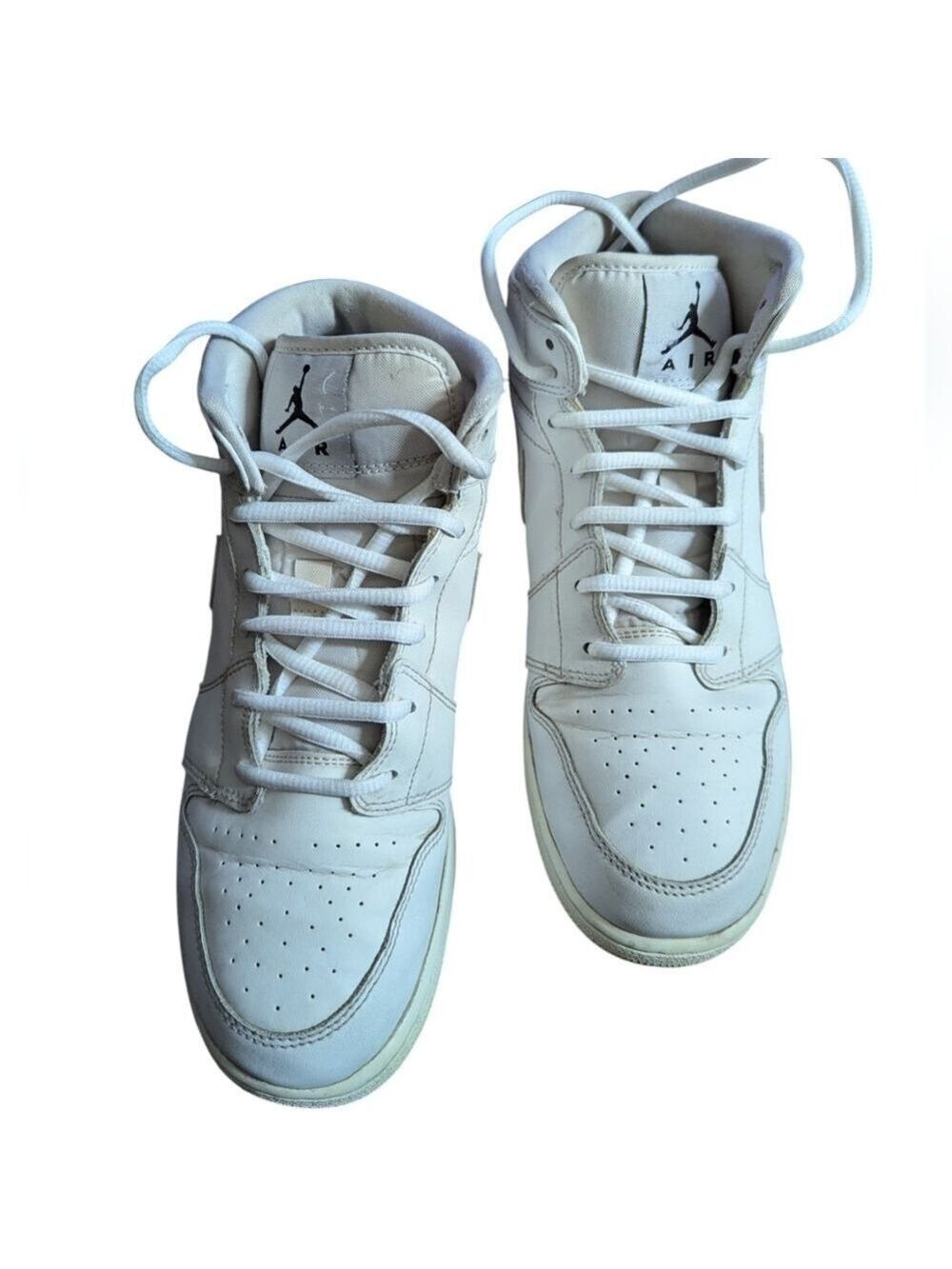 Air Jordan 1 Mid White Sneakers 7Y
